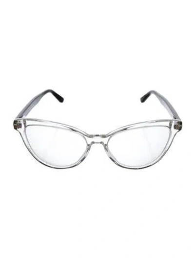 Pre-owned Tom Ford Cat-eye Eyeglasses In Transparent
