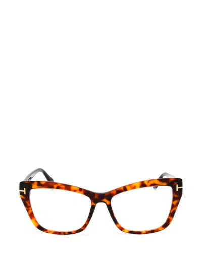 Tom Ford Cat-eye Frame Glasses In Brown