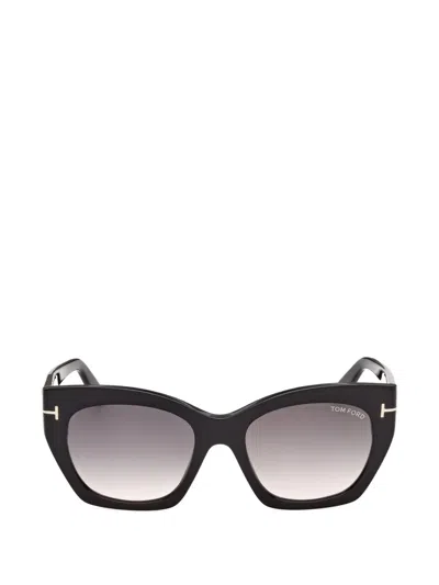Tom Ford Cat-eye Frame Sunglasses In Black