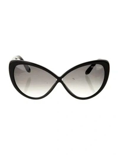 Pre-owned Tom Ford Cat-eye Gradient Sunglasses In Black