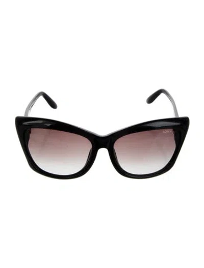 Pre-owned Tom Ford Cat-eye Gradient Sunglasses In Black