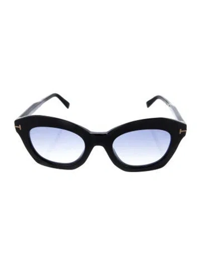 Pre-owned Tom Ford Cat-eye Gradient Sunglasses In Black