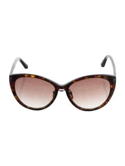 Pre-owned Tom Ford Cat-eye Gradient Sunglasses In Black