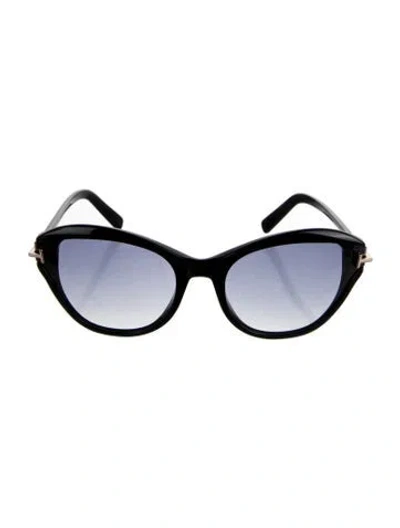 Pre-owned Tom Ford Cat-eye Gradient Sunglasses In Black