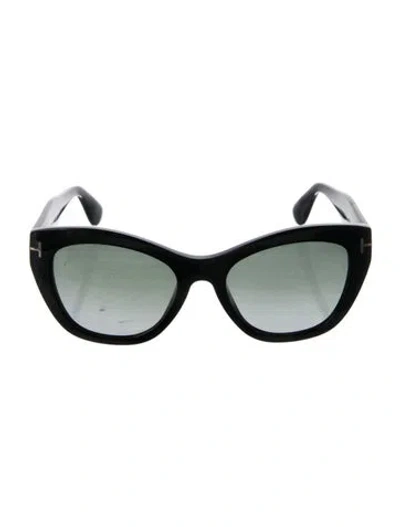 Pre-owned Tom Ford Cat-eye Gradient Sunglasses In Black