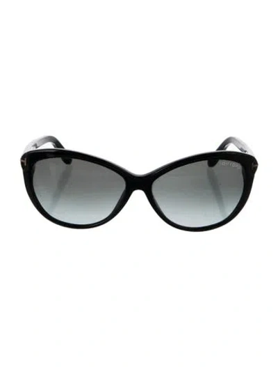 Pre-owned Tom Ford Cat-eye Gradient Sunglasses In Black