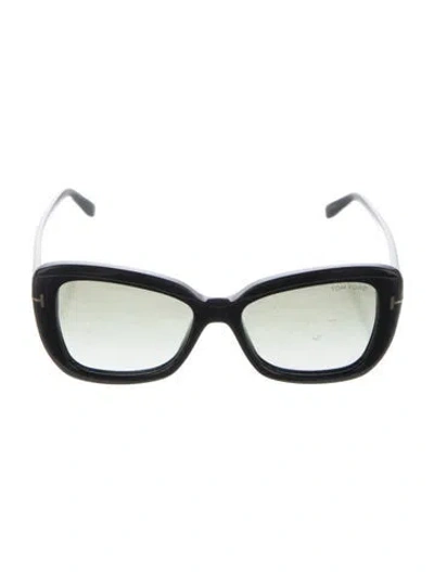 Pre-owned Tom Ford Cat-eye Gradient Sunglasses In Black