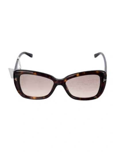 Pre-owned Tom Ford Cat-eye Gradient Sunglasses In Black