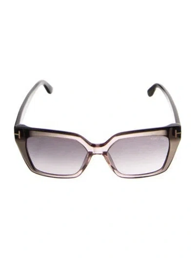 Pre-owned Tom Ford Cat-eye Gradient Sunglasses In Black/pink