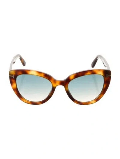 Pre-owned Tom Ford Cat-eye Gradient Sunglasses In Brown