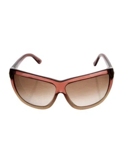 Pre-owned Tom Ford Cat-eye Gradient Sunglasses In Brown