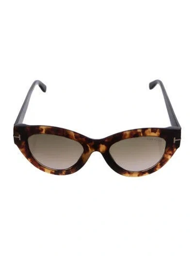 Pre-owned Tom Ford Cat-eye Gradient Sunglasses In Brown