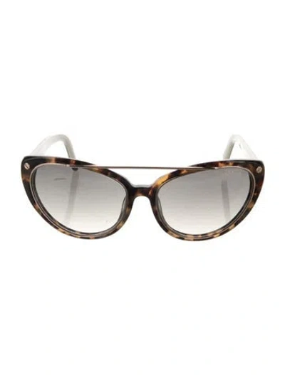 Pre-owned Tom Ford Cat-eye Gradient Sunglasses In Brown