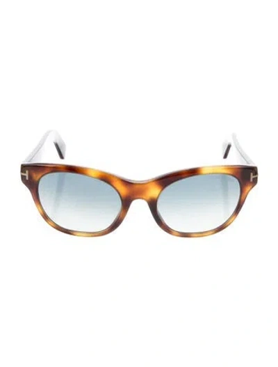 Pre-owned Tom Ford Cat-eye Gradient Sunglasses In Brown