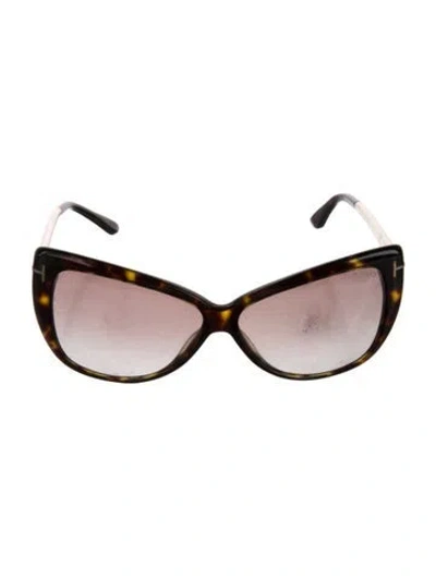 Pre-owned Tom Ford Cat-eye Gradient Sunglasses In Brown