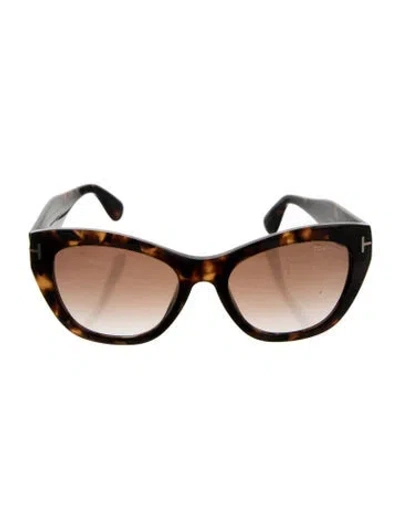 Pre-owned Tom Ford Cat-eye Gradient Sunglasses In Brown
