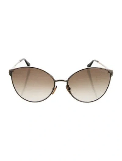 Pre-owned Tom Ford Cat-eye Gradient Sunglasses In Brown