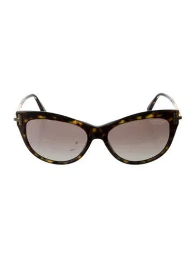 Pre-owned Tom Ford Cat-eye Gradient Sunglasses In Brown