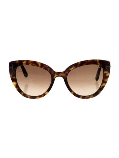 Pre-owned Tom Ford Cat-eye Gradient Sunglasses In Brown