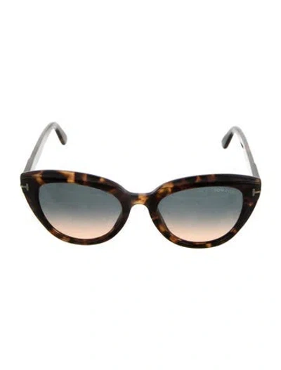 Pre-owned Tom Ford Cat-eye Gradient Sunglasses In Brown