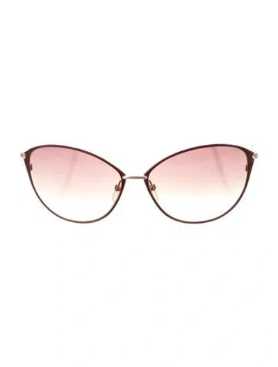 Pre-owned Tom Ford Cat-eye Gradient Sunglasses In Brown