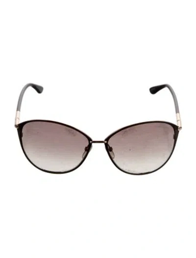 Pre-owned Tom Ford Cat-eye Gradient Sunglasses In Brown
