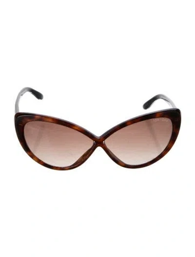 Pre-owned Tom Ford Cat-eye Gradient Sunglasses In Brown