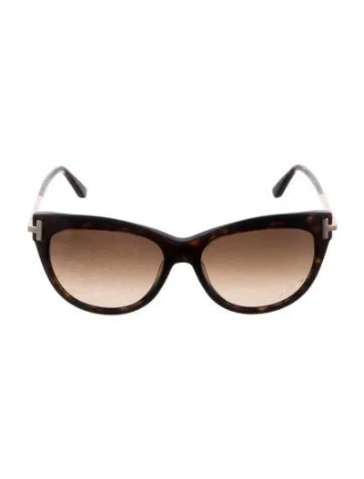 Pre-owned Tom Ford Cat-eye Gradient Sunglasses In Brown