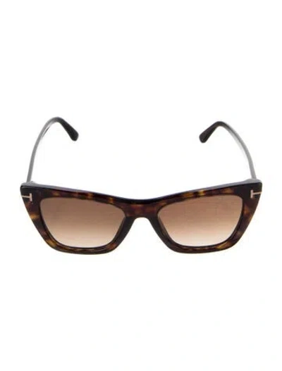 Pre-owned Tom Ford Cat-eye Gradient Sunglasses In Brown
