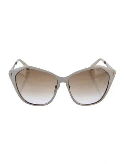 Pre-owned Tom Ford Cat-eye Gradient Sunglasses In Gold