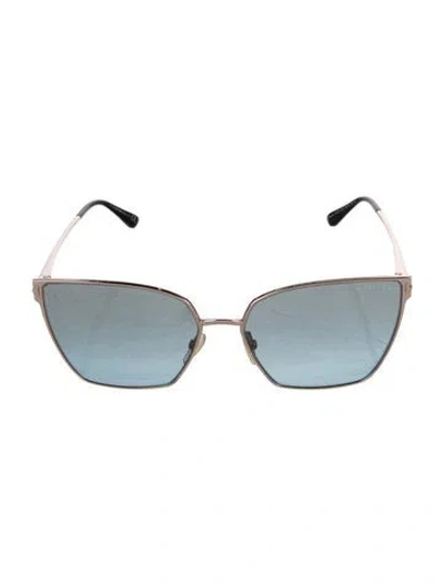 Pre-owned Tom Ford Cat-eye Gradient Sunglasses In Gold