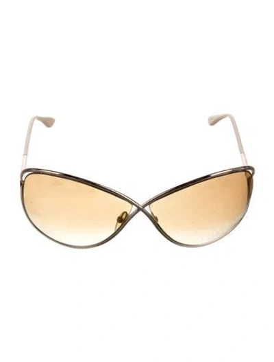 Pre-owned Tom Ford Cat-eye Gradient Sunglasses In Gold