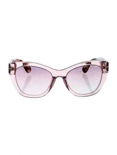 Pre-owned Tom Ford Cat-eye Gradient Sunglasses In Pink
