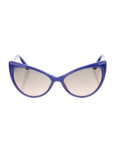 Pre-owned Tom Ford Cat-eye Gradient Sunglasses In Purple