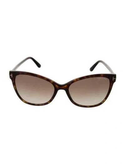 Pre-owned Tom Ford Cat-eye Gradient Sunglasses W/ Tags In Brown