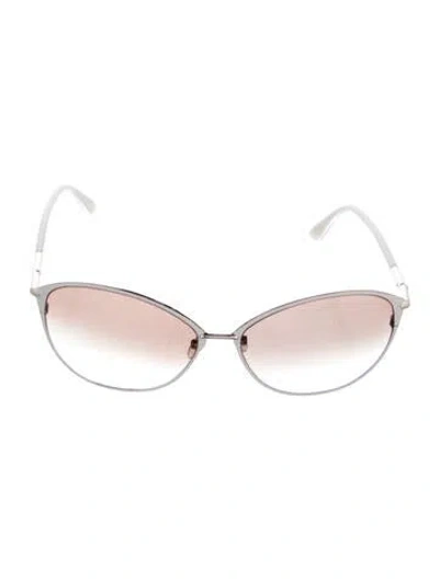 Pre-owned Tom Ford Cat-eye Gradient Sunglasses In White