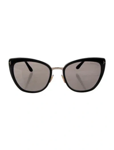 Pre-owned Tom Ford Cat-eye Mirrored Sunglasses In Black