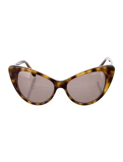 Pre-owned Tom Ford Cat-eye Mirrored Sunglasses In Brown