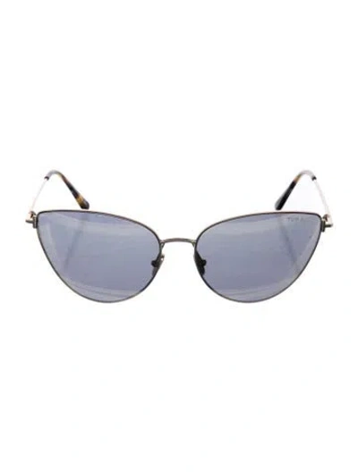 Pre-owned Tom Ford Cat-eye Mirrored Sunglasses In Brown/yellow