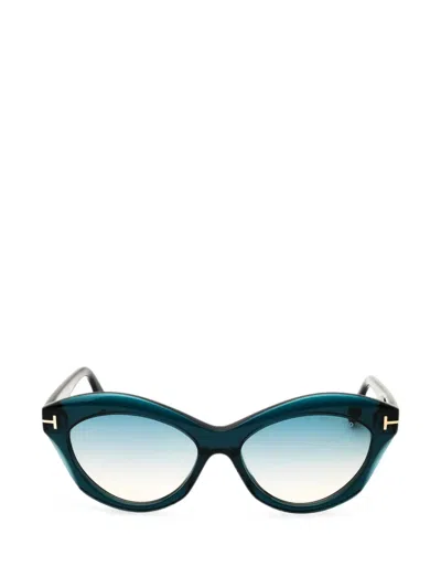 Tom Ford Cat-eye Sunglasses In Blue