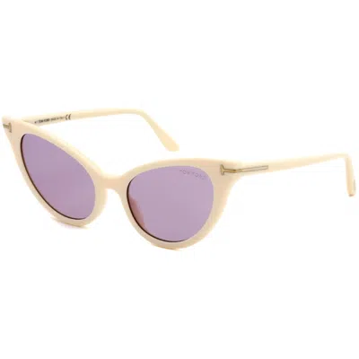 Tom Ford Cat-eye Sunglasses 53 Mm In Metallic