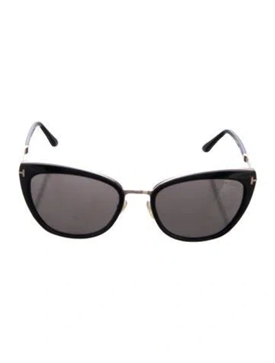 Pre-owned Tom Ford Cat-eye Tinted Sunglasses In Black