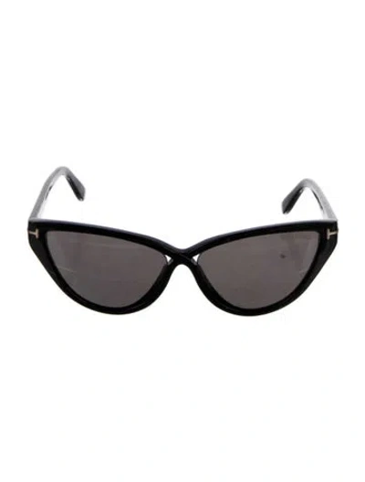 Pre-owned Tom Ford Cat-eye Tinted Sunglasses In Black