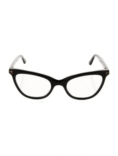 Pre-owned Tom Ford Cat-eye Tinted Sunglasses In Black