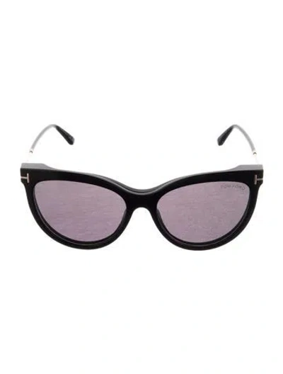 Pre-owned Tom Ford Cat-eye Tinted Sunglasses In Black