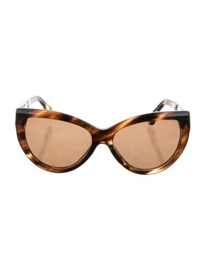 Pre-owned Tom Ford Cat-eye Tinted Sunglasses In Brown