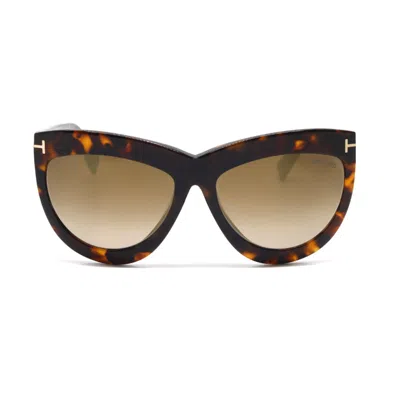 Tom Ford Cat-eye Tortoiseshell Sunglasses In Green