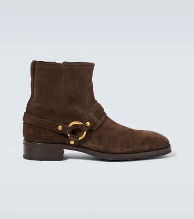 TOM FORD CAVENDISH SUEDE BIKER BOOTS