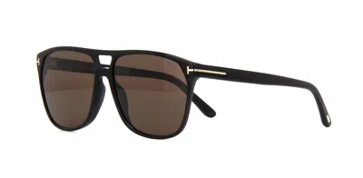 Pre-owned Tom Ford Cazal 683/3 Black And Silver/grey Shaded (003) Sunglasses In Brown