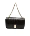 Tom Ford Semi Shiny Printed Python Chain Shoulder Bag In Black